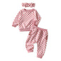 AMAWMW Infant Baby Girl Clothes Long Sleeve Loose Sweatshirts Pockets Pants Headband Outfits Fall Winter Spring Gift