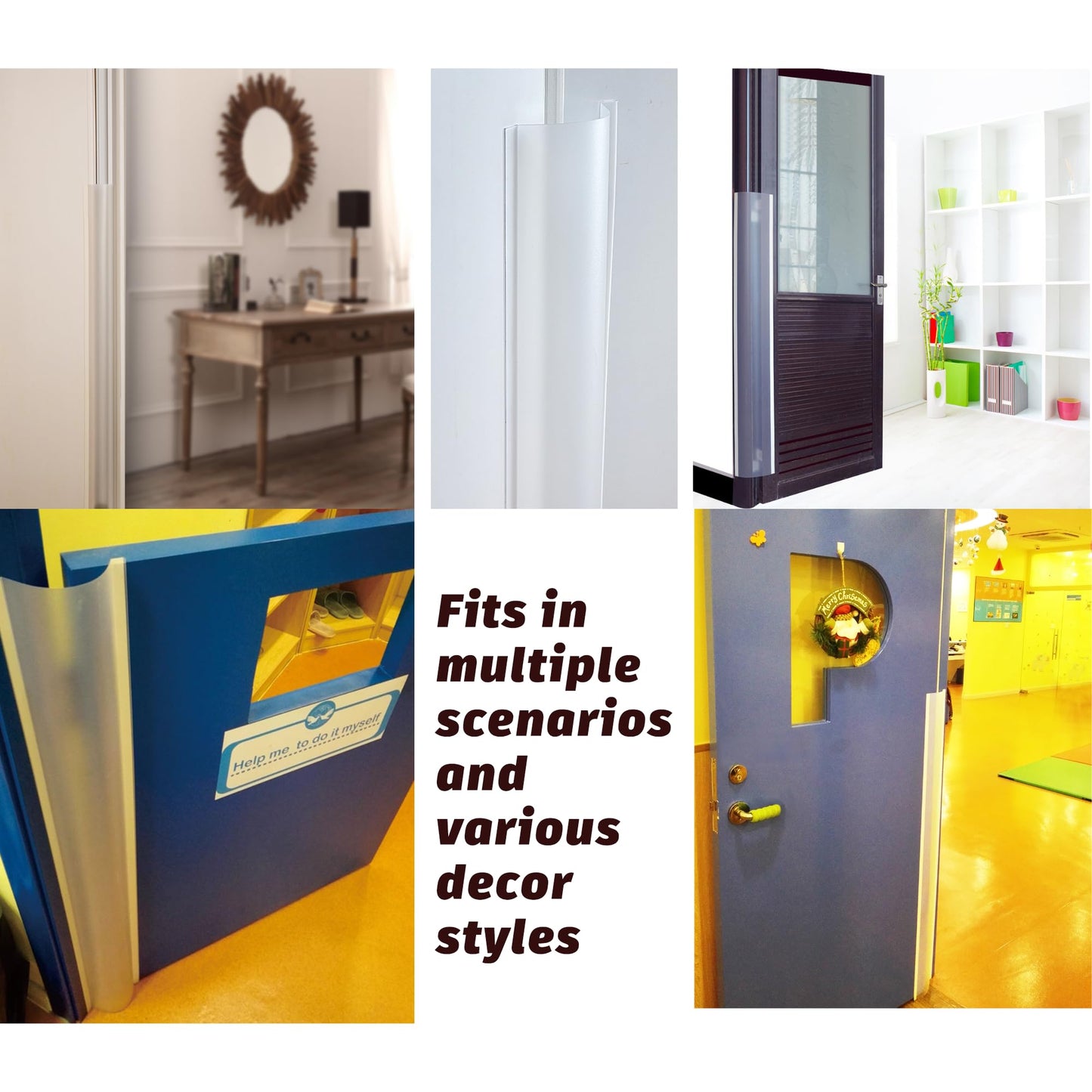 2PCS Child Proofing Door Finger Pinch Protector Clear Door Jam Shield for Child Safety Finger Pinch Guard Hinge Protectors for Kids/Pet