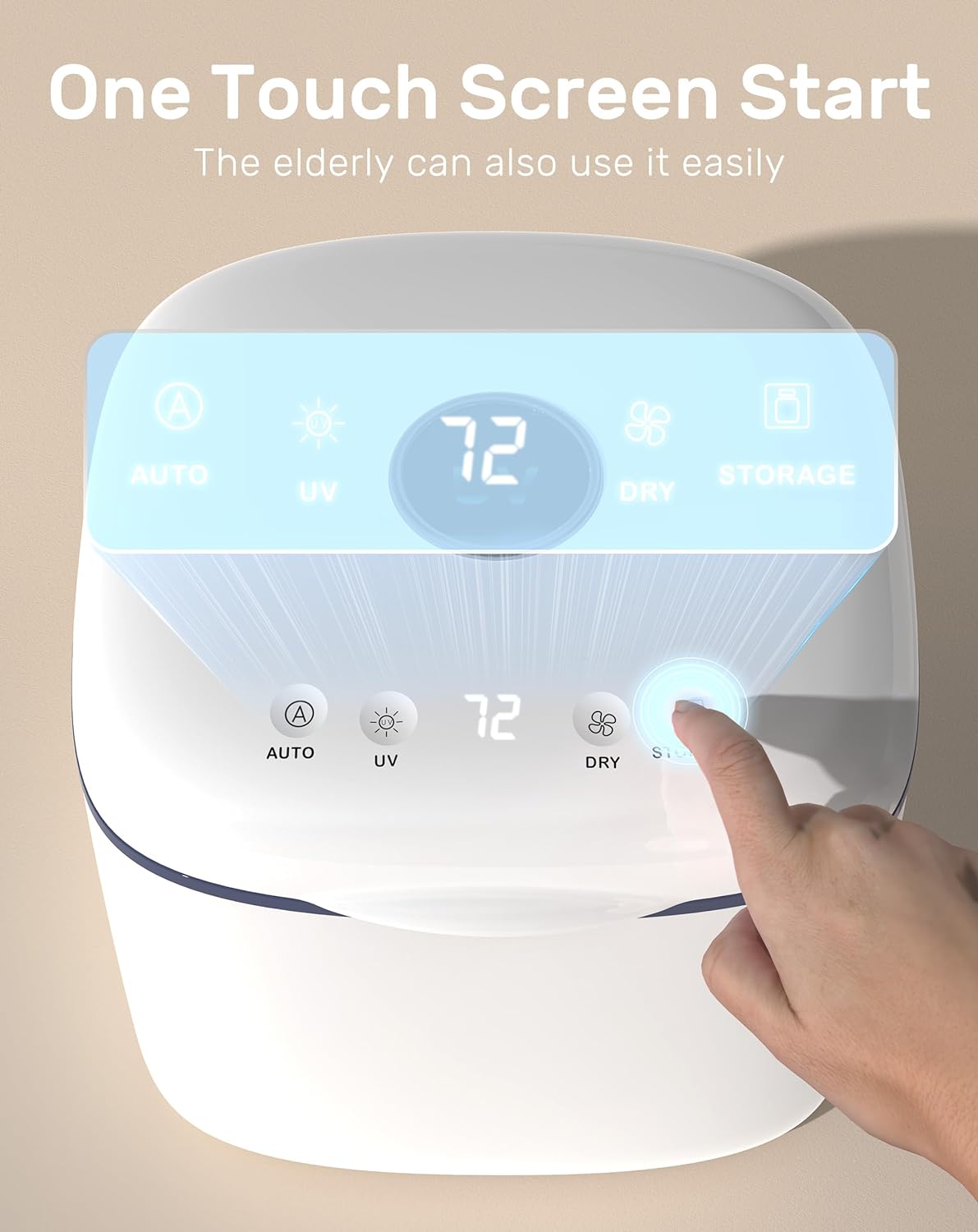 GROWNSY UV Sanitizer and Dryer, 4in1 Cleaner and Sanitizing Machine UV Sanitizer Box Household for Baby Bottles Toys Clothes Baby Stuff, for Family Toothbrush Beauty Tools Phone