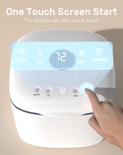 GROWNSY UV Sanitizer and Dryer, 4in1 Cleaner and Sanitizing Machine UV Sanitizer Box Household for Baby Bottles Toys Clothes Baby Stuff, for Family Toothbrush Beauty Tools Phone
