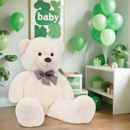 51 inch Big Teddy Bear Cute Giant Stuffed Animals Soft Plush Toy for Girlfriend Kids for Birthday Christmas Valentine's Day