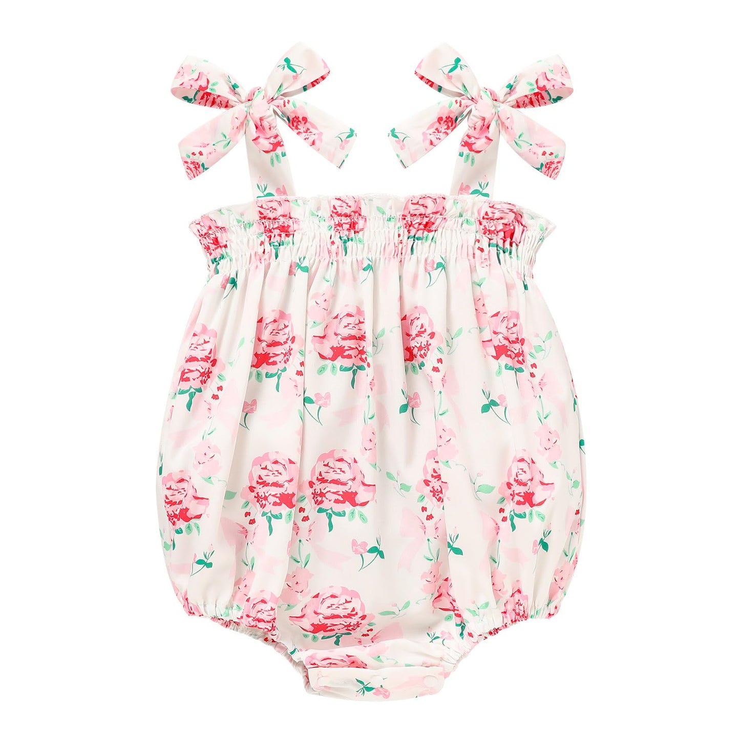 Baby Girl Summer Clothes Newborn Girl Outfits Cute Strap Baby Girl Romper Jumpsuit Infant Floral One Piece Bodysuit