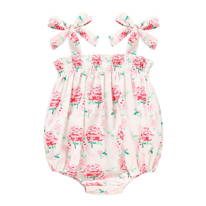 Baby Girl Summer Clothes Newborn Girl Outfits Cute Strap Baby Girl Romper Jumpsuit Infant Floral One Piece Bodysuit