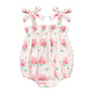 Baby Girl Summer Clothes Newborn Girl Outfits Cute Strap Baby Girl Romper Jumpsuit Infant Floral One Piece Bodysuit