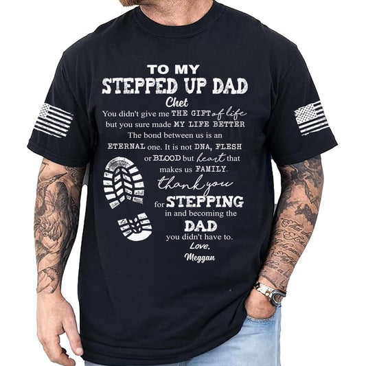 Personalized Fathers Day T-Shirt, Custom Grandpa Grandkids Name Shirt, Papa Shirts, Dad Gifts for Fathers Day and Christmas