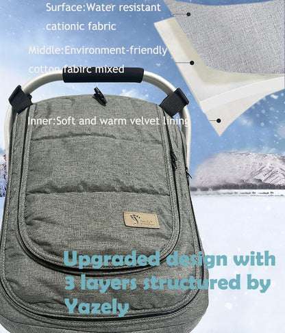 Winter Carseat Cover for Baby Cold-Weather Shield Protection - Baby Car Seat Cover for Infant Car Seat,Waterproof and Windproof Canopy CarSeat Covers for Baby Warm and Cozy Car Seat Covers