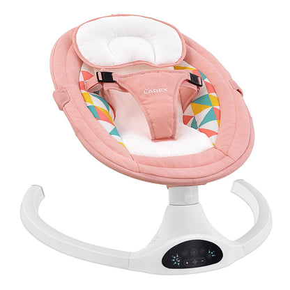 LAREX Baby Swings Electric Baby Swing Bluetooth Infant Swing Portable Rocker with 5 Speeds, 1 Seat Position, Remote Control, Grey