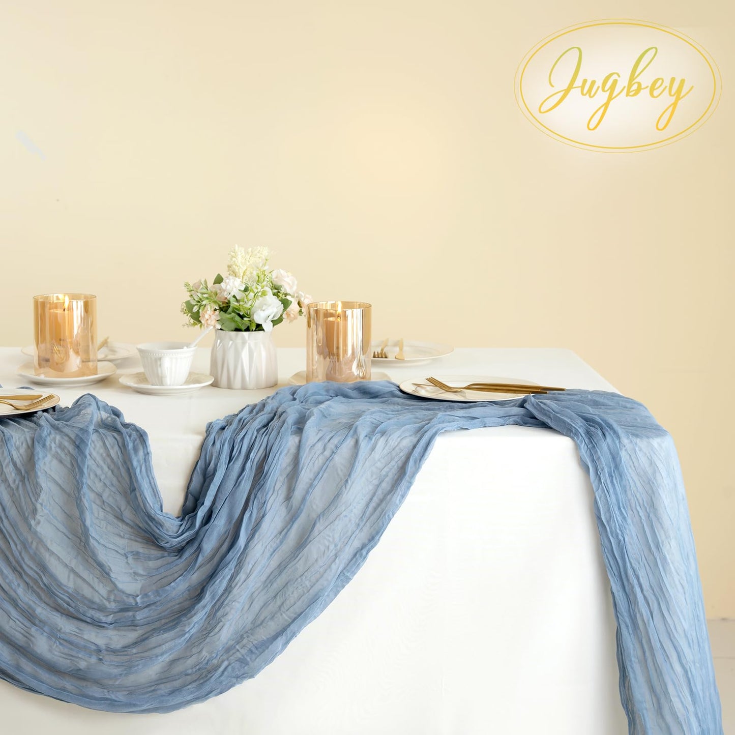 Light Pink Cheesecloth Table Runner 10ft Boho Rustic Gauze Cheese Cloth Spring Decor for Wedding Party Bridal Baby Shower Birthday Table Decorations