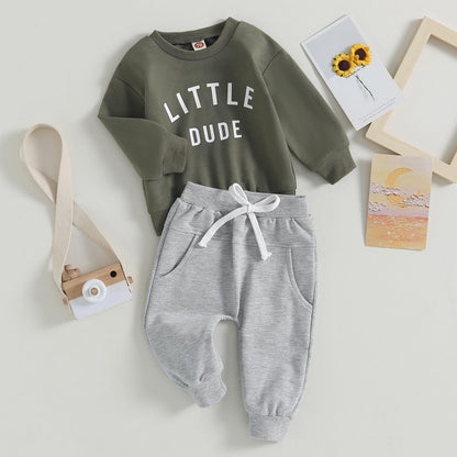 Toddler Boy Clothes Pretty Fly for A Little Guy Outfit Long Sleeve Sweatshirt Top Jogger Pants Cute 2Pcs Set 0-3T