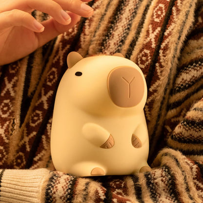 HAPPYBAG Axolotl Night Light,Cute Axolotl lamp Gifts for Kids,Dimmable Silicone Animal Nursery Night Light,Kawaii Rechargeable Bedside Touch Lamp,Room Decor Axolotl Light