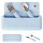 ASOMIC 316 Stainless Steel Utensils Set with Silicone Handle & Travel Case for Toddlers & Kids, Children Spoon, Fork & Case for Daycare, Preschool, School & Baby Meals – BPA-Free, Dishwasher Safe