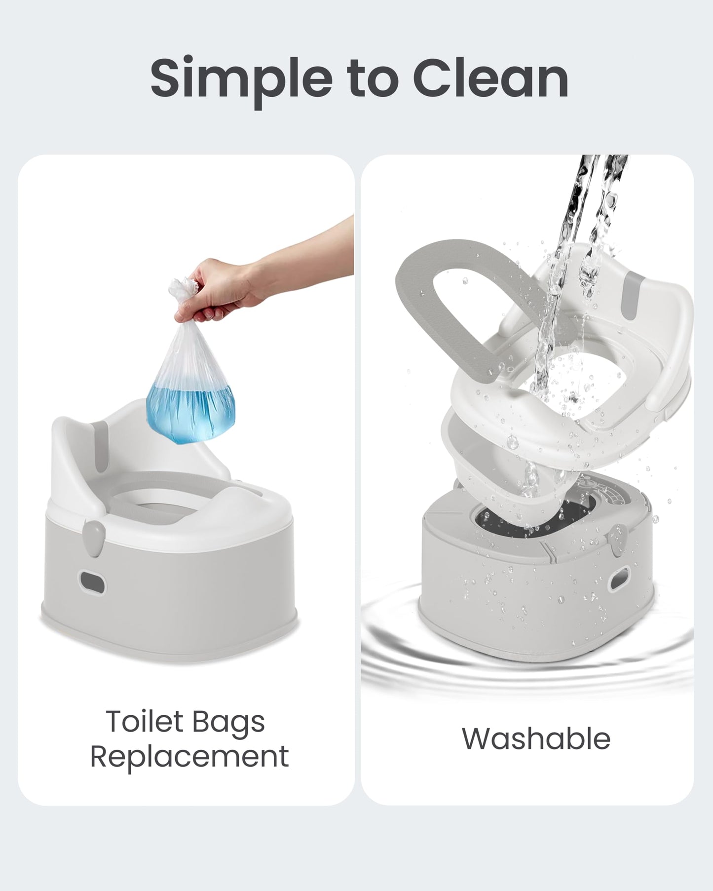 3-in-1 Toddler Potty Training Toilet for Boys and Girls Multi-use Baby Potty Chair for Toddlers 1-3 Training Potty Seat Toddler Toilet Baby Potty Training Seat with Step Stool (Orange)