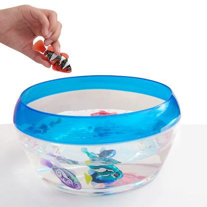 Robo Alive Robo Fish Robotic Swimming Fish (Teal + Orange) by ZURU Water Activated, Changes Color, Comes with Batteries, Amazon Exclusive (2 Pack) Series 3