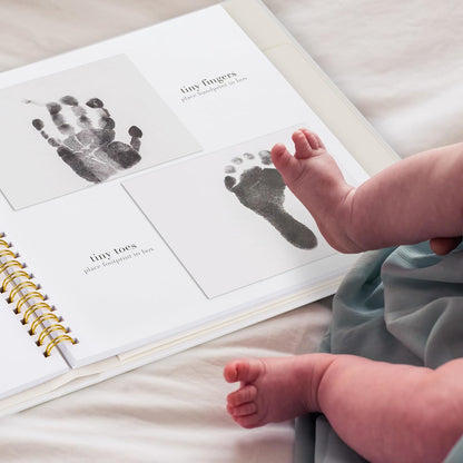 Keepsake Baby Memory Book for Boys and Girls – Timeless First 5 Year Baby Book With Photoslots – Cute Journal Scrapbook or Photo Album - Record a Milestone for Every Event from Birth to Age 5