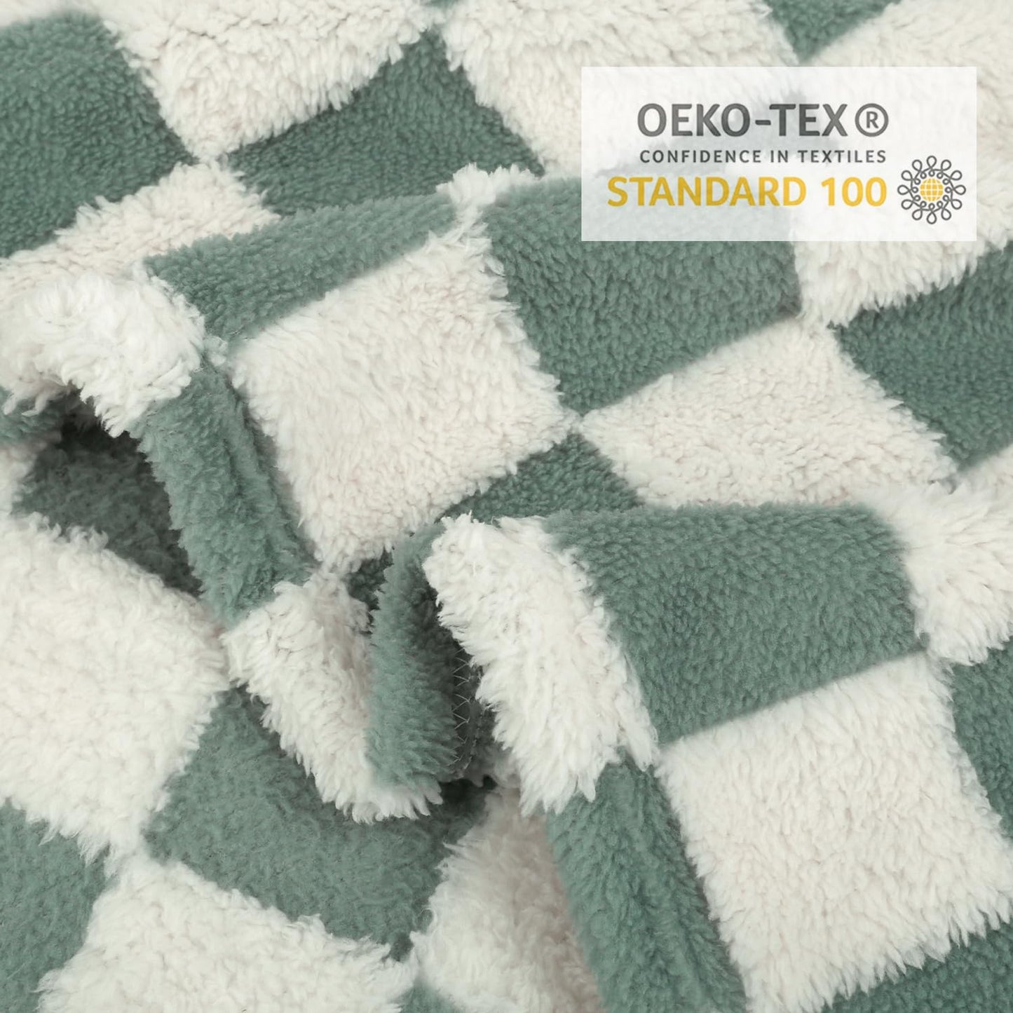 HOMRITAR Checkered Baby Blanket for Boy Girls Ultra Soft Fluffy Fuzzy Toddler Blankets with 3D Chessboard Grid Warmer Comfort Reversible Bed Blanket for Winter 350GSM Black 30 x 40 Inch