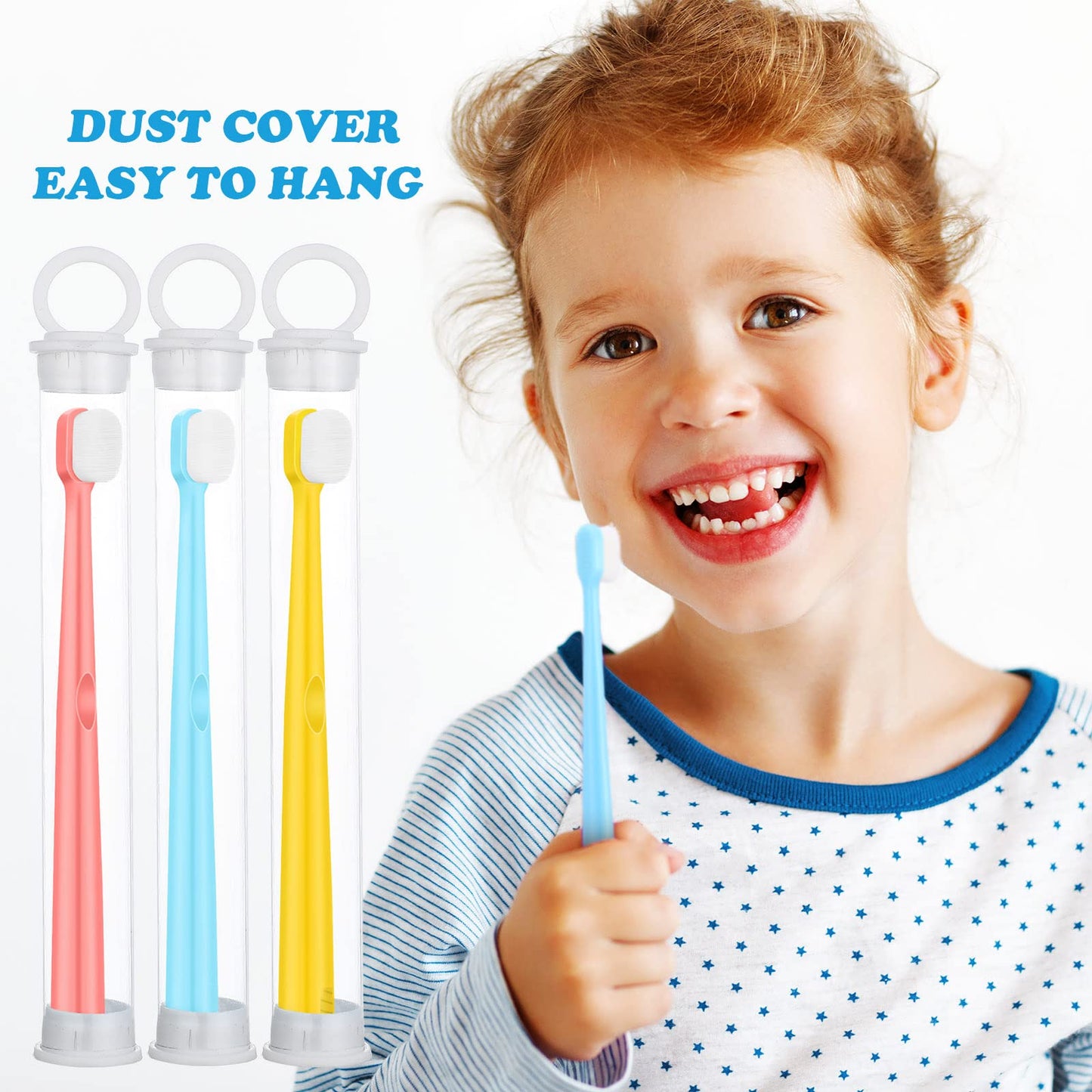 6 Pieces Kids Extra Soft Nano Toothbrush Children Bristles Children Micro Nano Manual Toothbrush Set with 20000 Bristles for Age 3and Above Boys Girls Gum Protecting Cleaning(Cute Style)
