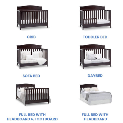 Delta Children Emery 4-in-1 Convertible Baby Crib - Greenguard Gold Certified, White