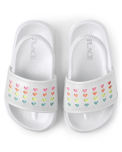 The Children's Place Girl's Baby Toddler Everyday Slide Sandals with Backstrap