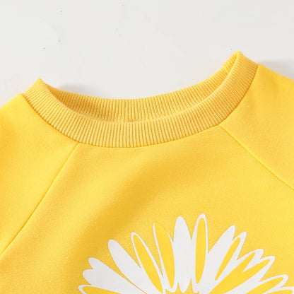 AMAWMW Infant Baby Girl Clothes Long Sleeve Loose Sweatshirts Pockets Pants Headband Outfits Fall Winter Spring Gift