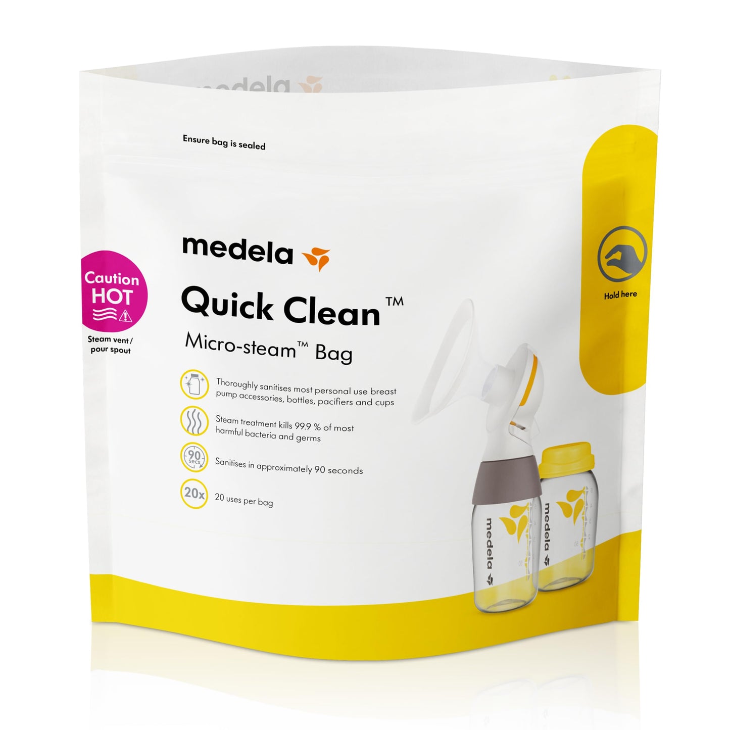 Medela Quick Clean Breast Pump and Accessory Sanitizer Spray Safe No Rinse Breastpump Sterilizer Eliminates 99.9 of Common Bacteria and Germs 8 Fluid Ounces, Clear
