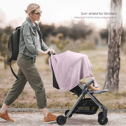 Swaddle Baby Blanket: Waffle Blanket with Satin Strim - Soft Breathable Toddler Blanket for Nursing Cover - Cotton Crib Blanket for Naptime（Cream）