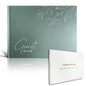 Mr&MrsGifts Elegant Wedding Guest Book Wedding Reception Hard Cover Guest Sign in Book for Bridal and Baby Shower(Garland)