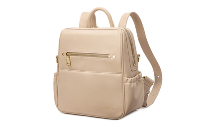 Mini Diaper Bag Backpack-Minimalist bag With Premium Vegan Leather Material With 7 Interior and 5 External Pockets (Onyx)