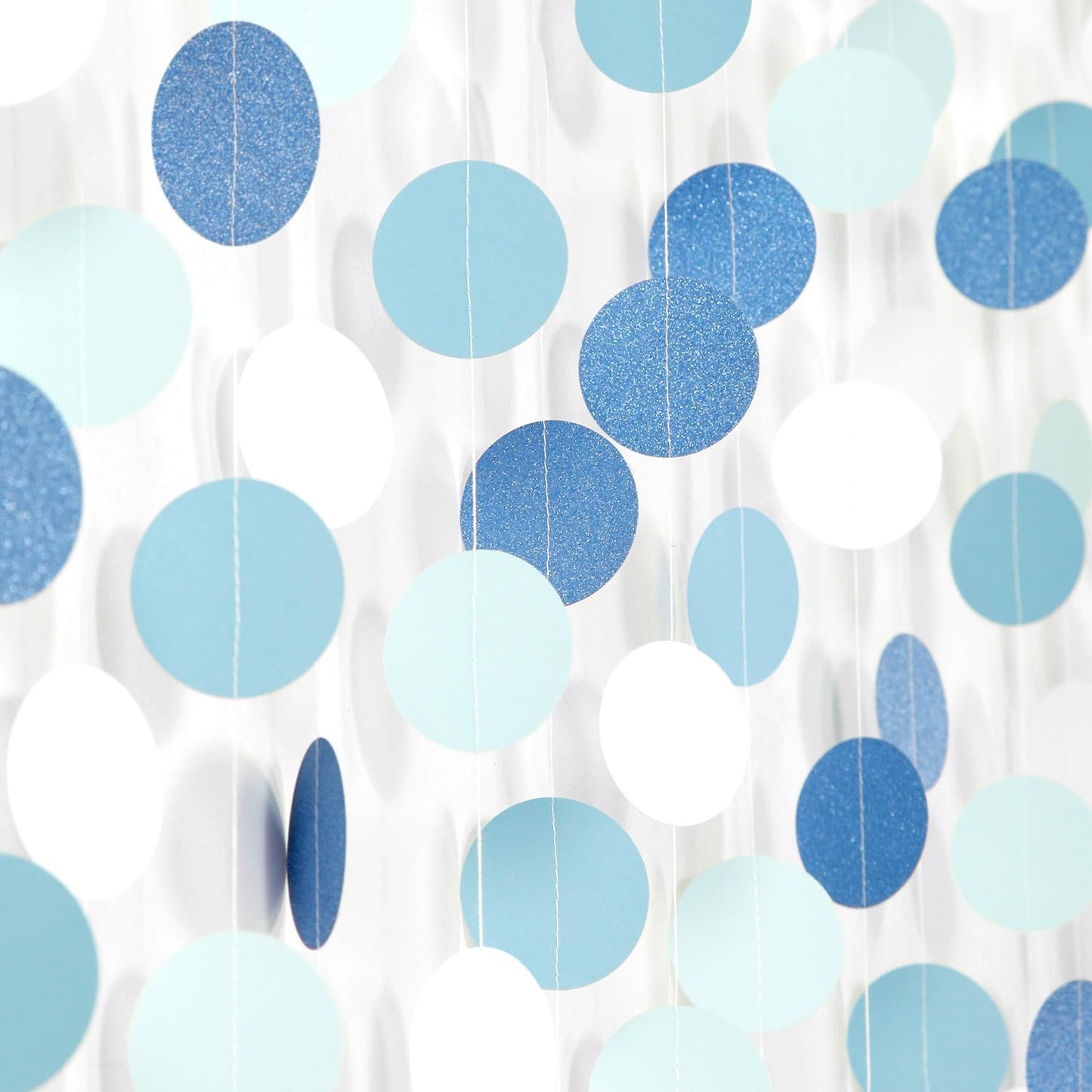 Light-Baby Dusty-Blue White Party-Decoration Garland - 52ft Baby Boy Shower Birthday Streamers,Graduation Bachelorette Bridal Christmas Banner Decor Lasting Surprise