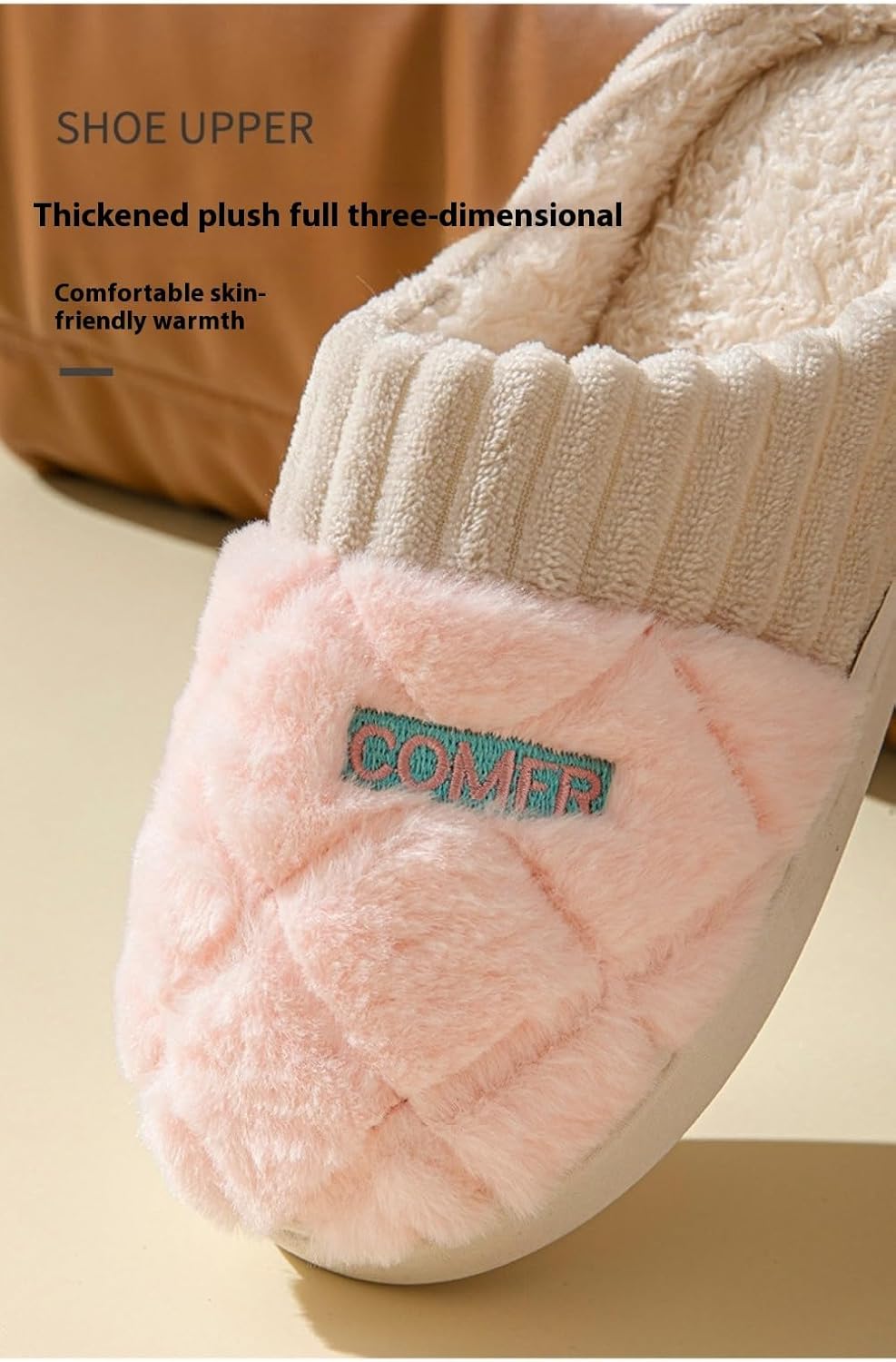 Geerta Fuzzy Hospital Slippers for Postpartum Cute Women Labor and Delivery Shoes with Non Slip Sole Warm Comfortable Memory Foam Kawaii Trendy Comfy Home Maternity Gift for Wife Pregnancy