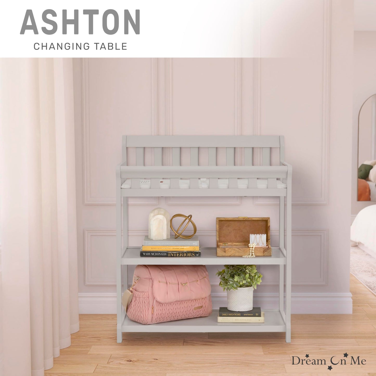 Dream On Me Ashton Changing Table, Natural, 34x20x40 Inch (Pack of 1)