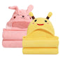 Hooded Baby Towels Boy for 0-6 Years, 50"x 32" Extra Large Toddler Bath Towels with Hood for Boys & Girls, 2-Pack Absorbent Thick Soft Gift for Kids Yellow Lion & Orange Monkey