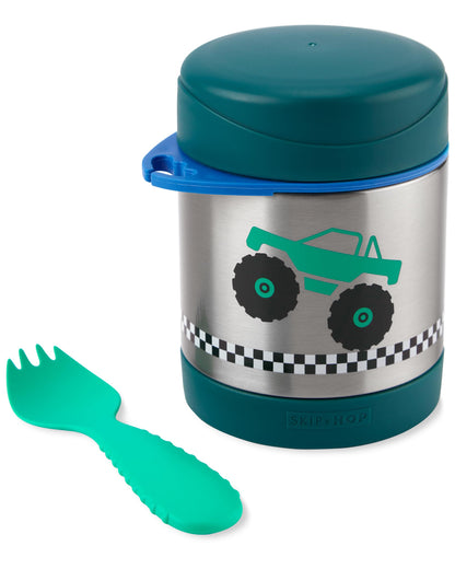 Skip Hop Insulated Baby Food Jar, Sparks Rocket, Stainless Steel, Holds 11oz