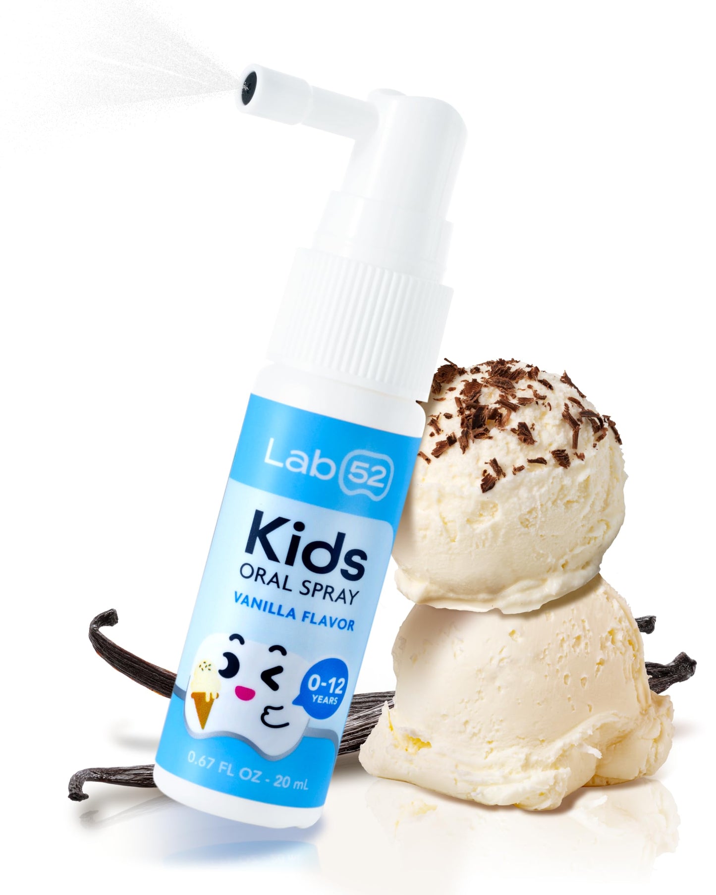 LAB52 Kids Oral Spray, Xylitol Flavor Free Spray for Toddlers & Preschoolers, Fluoride-Free Daily Oral Care