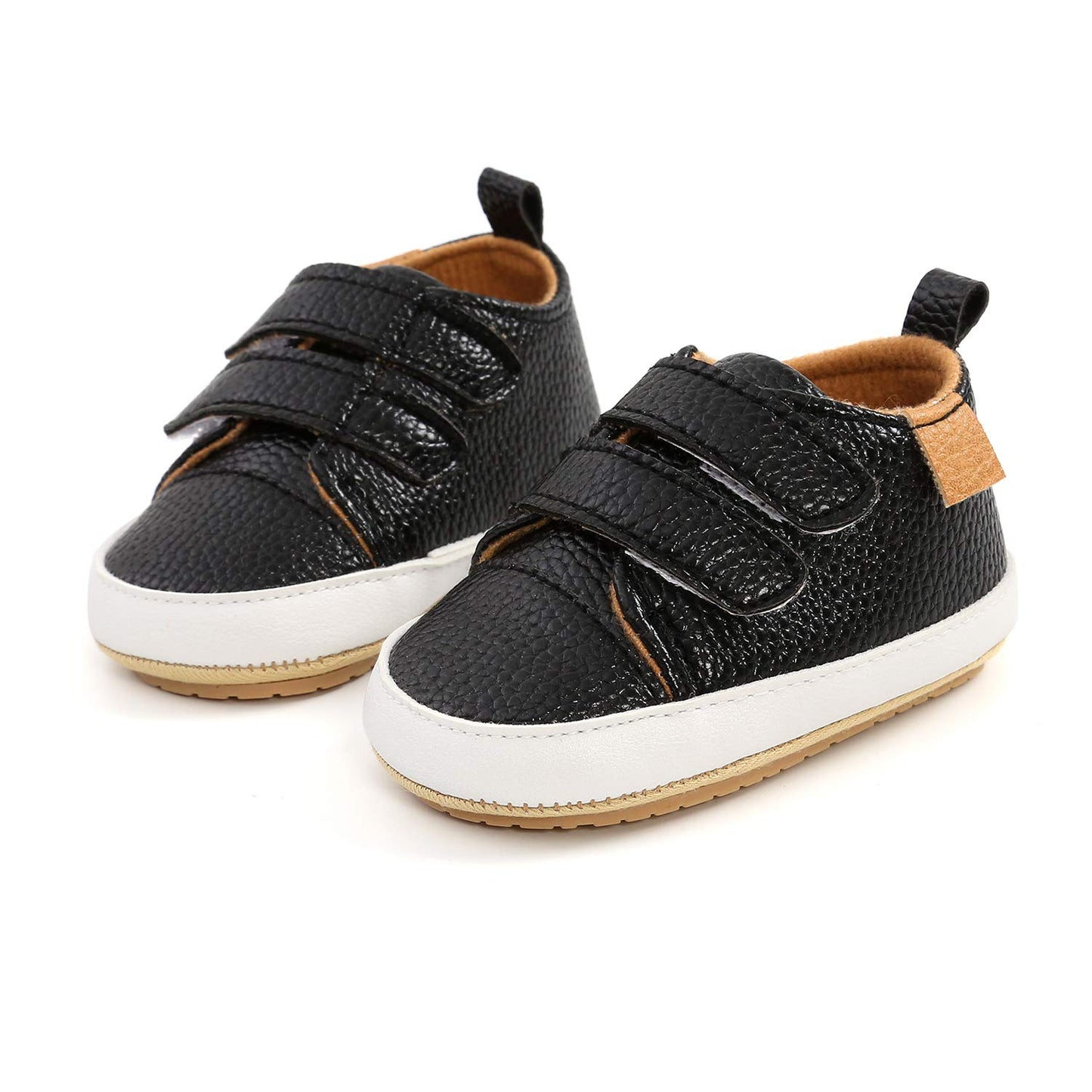 Baby Boys Girls Shoes Non-Slip Rubber Sole High-Top PU Leather Sneakers Infant First Walking Shoes Toddler Crib Shoes Newborn Loafers Flats.