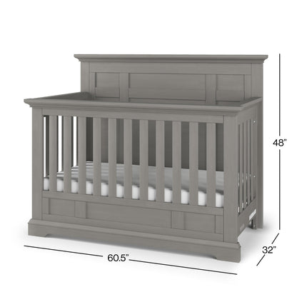 Child Craft Jordyn Full Panel 4-in-1 Convertible Crib, Baby Crib Converts to Day Bed, Toddler Bed and Full-Size Bed, 3 Adjustable Mattress Positions, Non-Toxic, Baby Safe Finish (Lunar Gray)