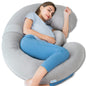 QUEEN ROSE Cooling Pregnancy Pillows,E Shaped Full Body Pillow for Sleeping, with Pregnancy Wedge Pillow for Belly Support, 60 Inch Maternity Pillow for Side Sleeper, Cooling Rayon Cover, Purple