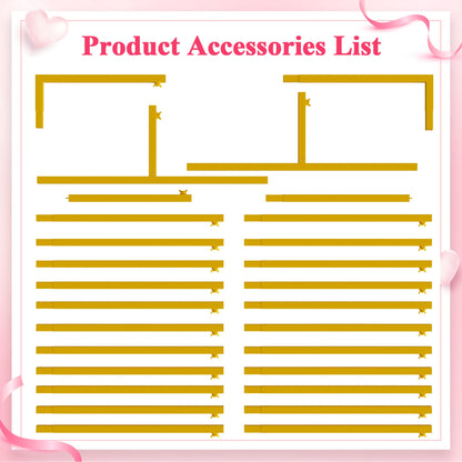 Wokceer Wedding Arch Backdrop Stand Square 6.6FTx6.6FT Gold Metal Balloon Arch Stand Garden Arbor Backdrop Frame for Wedding Birthday Party Baby Shower Photo Booth Background Decoration