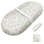 Blissful Diary Muslin Baby Changing Pad with Waterproof Lining Foam, Diaper Changing Table Pad with Cover for Dressers (Monstera, Avocado)