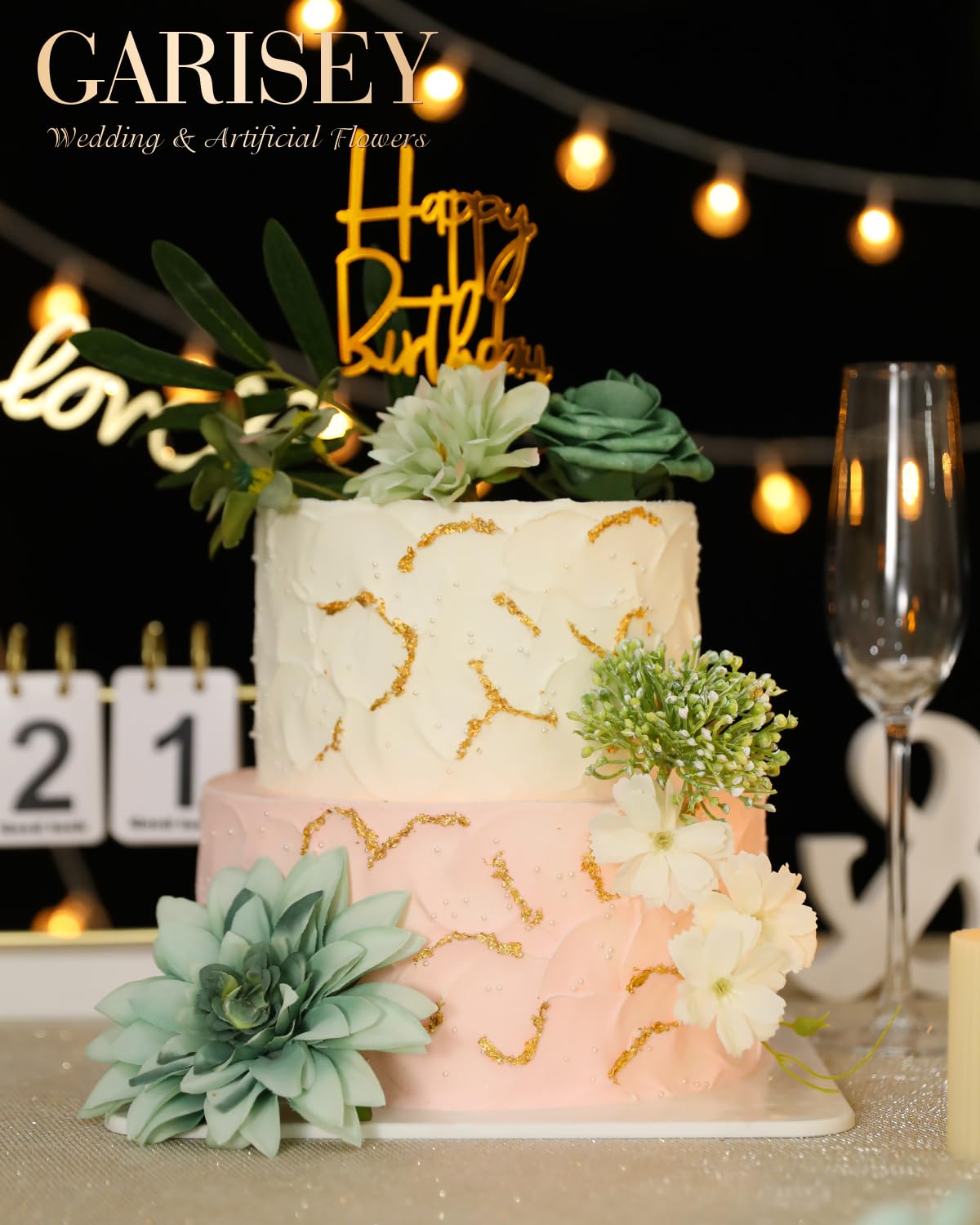 Artificial Flowers Combo for DIY Wedding Bouquets Combo Centerpieces Arrangements Party Bridal Baby Shower Home Decorations-Blush Pink