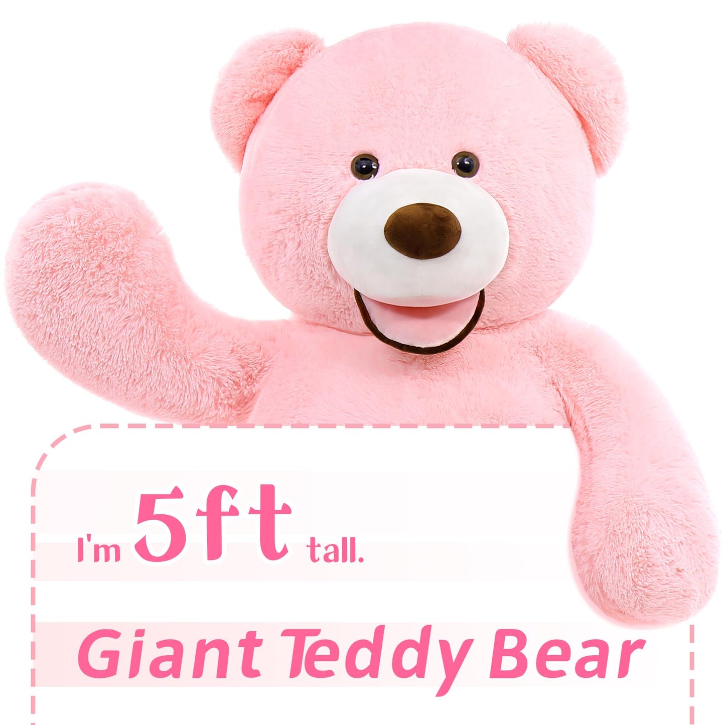 MaoGoLan Giant Teddy Bear Stuffed Animal, 10 Feet Tall, Jumbo Size Plush, Charming and Fluffy for Decorations, Celebrations, Valentine's Day