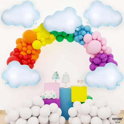 KatchOn, Huge Cloud Balloons Set - 30 Inch, Pack of 5 | Cloud Balloons Kit for Party Decorations |Balloon Party Supplies for Happy Baby Shower Decorations, Sky Party Decor