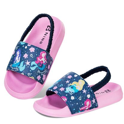 WateLves Toddler Boys Girls Slides Sandals for Swim Beach Kids Water Shoes Casual Slippers