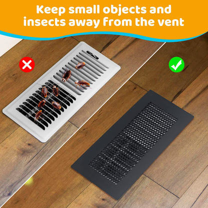 Orzbow Baby Proofing Soft Silicone Vent Cover for Home Wall/Ceiling/Floor Register,Child Proof Floor Air Vent Deflector Cover,Catches Debris Hair & Prevents Creepy Crawlies,Easy Install, Khaki,2 Pack