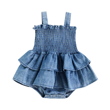 FOMOYUU Infant Newborn Baby Girl Ruffle Sleeveless Romper Summer Clothes Outfit with Cute Floral Print Jumpsuit
