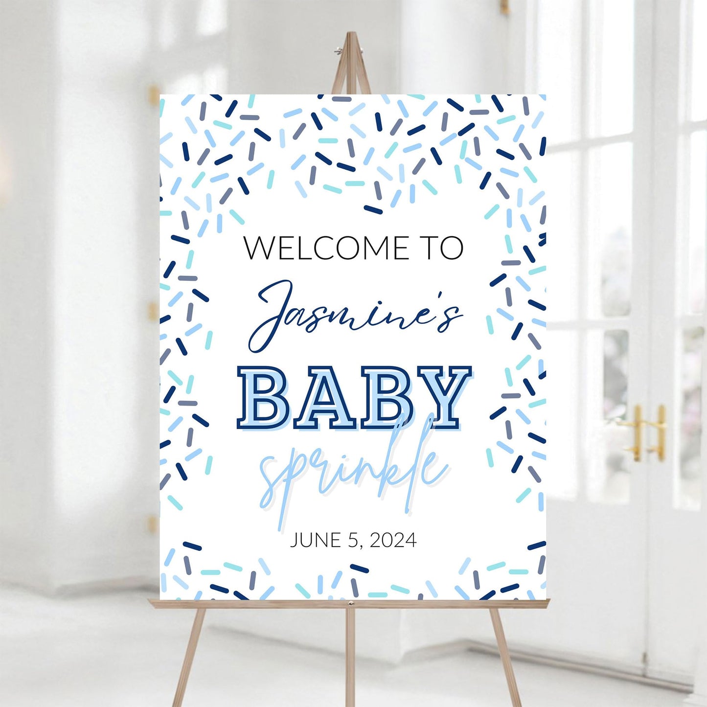 Personalized A Little Snowflake Is On The Way Welcome Sign, Pink, Girl, Winter Baby Shower Canvas