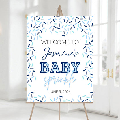 Personalized A Little Snowflake Is On The Way Welcome Sign, Pink, Girl, Winter Baby Shower Canvas