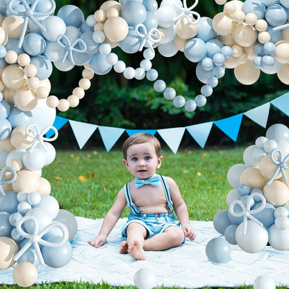 Pink Balloon Garland Arch Kit, Coquette Birthday Decorations 176Pcs Bow Long Balloons White and Pink Different Sizes for Wedding Bridal Baby Shower Bachelorette Party