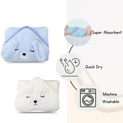 2 Pack Soft Baby Bath Towels with Cute Design. Absorbent Baby Towels for Newborn Gift Set of Hooded Towels for Baby Boys Girls and Neutral (Pink)