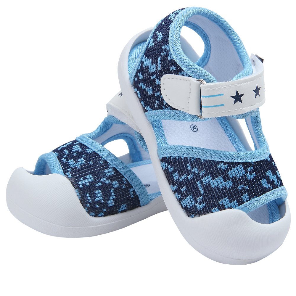 Baby Summer Sandals Breathable Mesh Rubber Sole Non-Slip Outdoor Shoes for Boys and Girls 9-30 Months