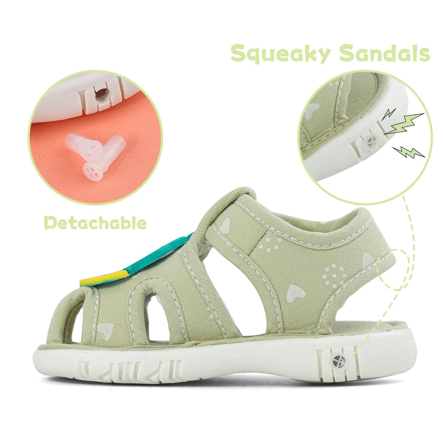 ESTAMICO Baby Boys Girls Sandals Cute Animal Summer Shoes Breathable Non Slip First Walker, 18-24 Months Toddler, Light Blue